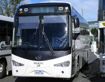 King Long 6120AU bodied MAN coach Berwick Bus Lines